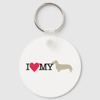 I Love My Dachshund ! Keychain