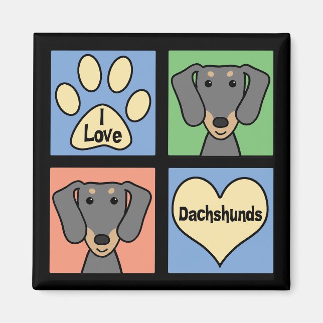 I Love My Dachshund Magnet (Front)