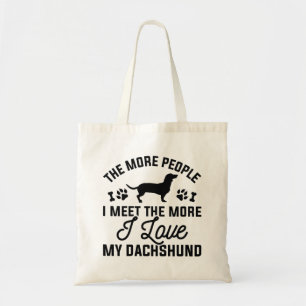 I Love My Dachshund Tote Bag