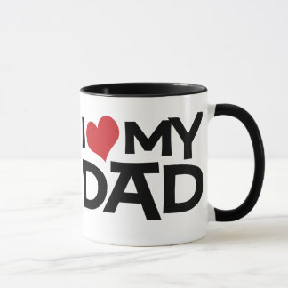 I Love My Dad Father's Day Ringer Mug