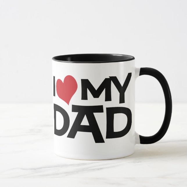 I Love My Dad Father's Day Ringer Mug (Right)