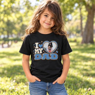 I Love My Dad Personalized Photo Kids’ T-Shirt