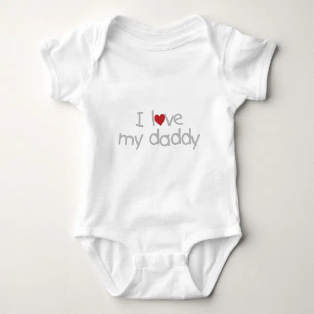 Personalised I Love My Dad Baby Grow Vest Happy Father's Day Bodysuit...