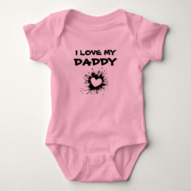 I Love My Daddy - baby bodysuit, baby gift, baby Baby Bodysuit (Front)