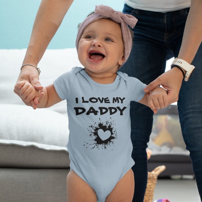 I Love My Daddy - baby bodysuit, baby gift, baby Baby Bodysuit (Creator Uploaded)