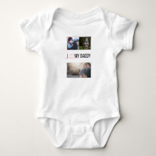 I LOVE MY DADDY BABY CLOTHES CUSTOM PHOTO BODYSUIT