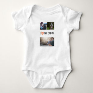 I LOVE MY DADDY BABY CLOTHES CUSTOM PHOTO BODYSUIT