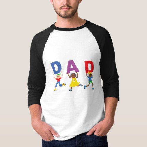 I love my daddy _ Basic 34 Sleeve Raglan T_Shirt