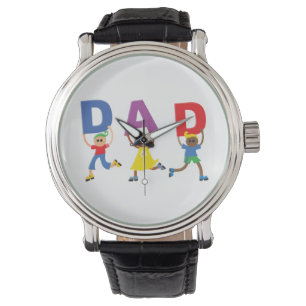 I love my daddy - Black Vintage Leather Watch