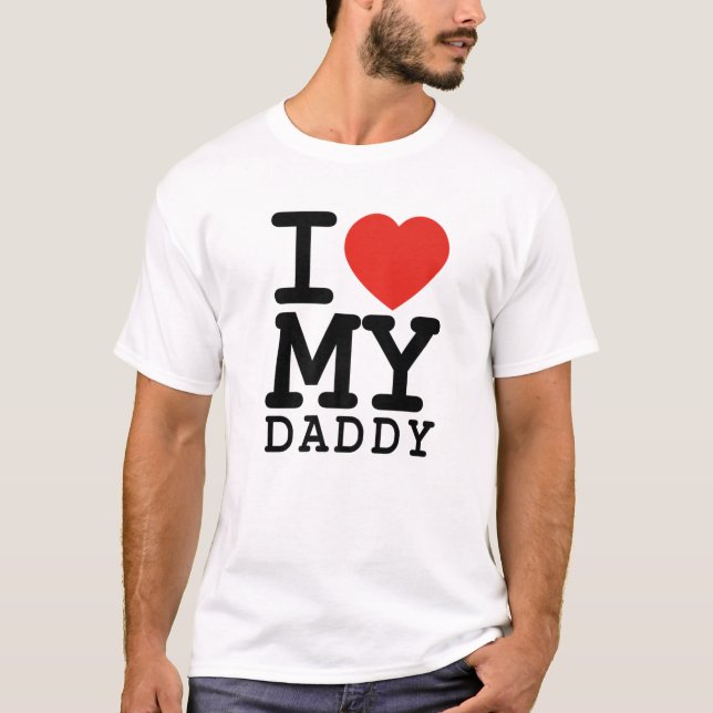 I Love My Daddy Family Matching Valentines Day T-Shirt (Front)