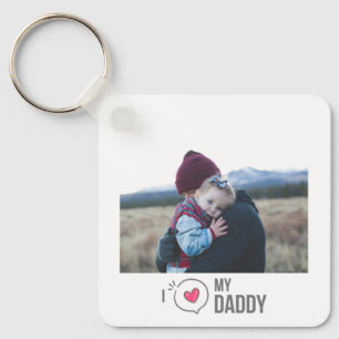 I LOVE MY DADDY KEYCHAIN 2 PHOTO CUSTOM