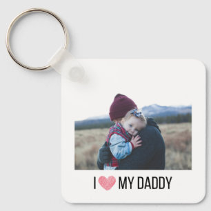 I LOVE MY DADDY KEYCHAIN 2 PHOTO CUSTOM