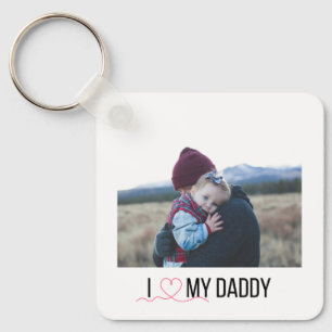 I LOVE MY DADDY KEYCHAIN 2 PHOTO CUSTOM