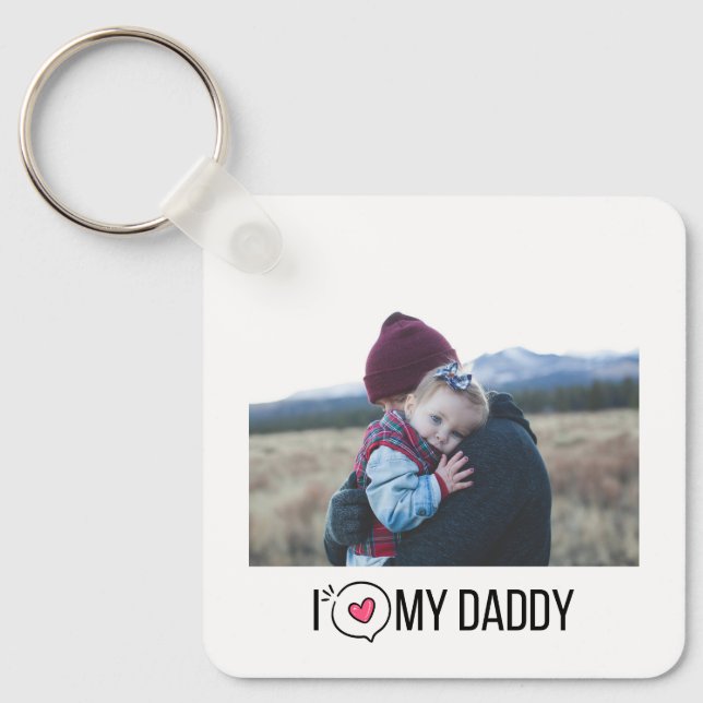 I LOVE MY DADDY KEYCHAIN 2 PHOTO CUSTOM (Front)