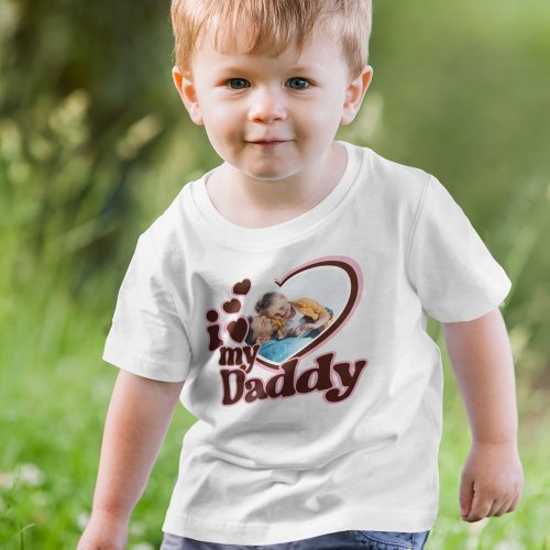 I Love My Daddy Pink Brown Photo  Toddler T_shirt