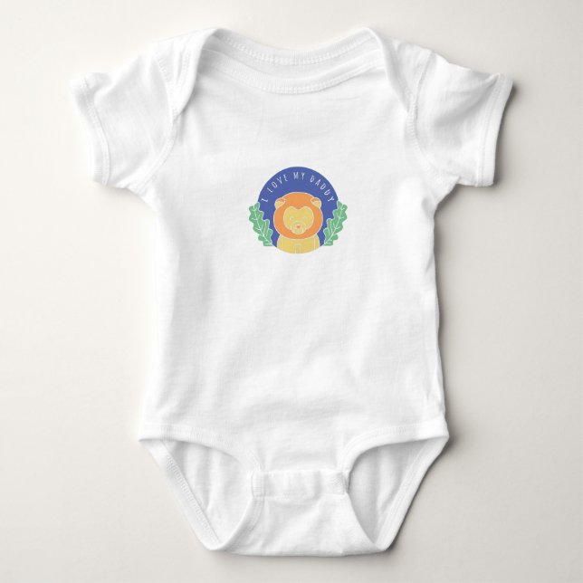 I Love My Daddy Quote Baby Bodysuit (Front)