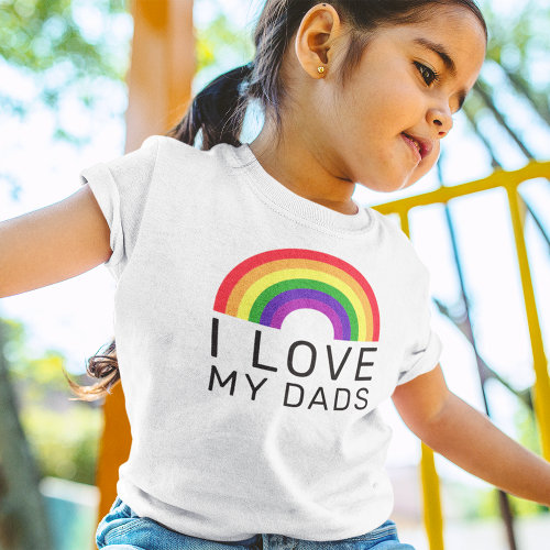 I Love My Dads Rainbow Gay Pride T_Shirt