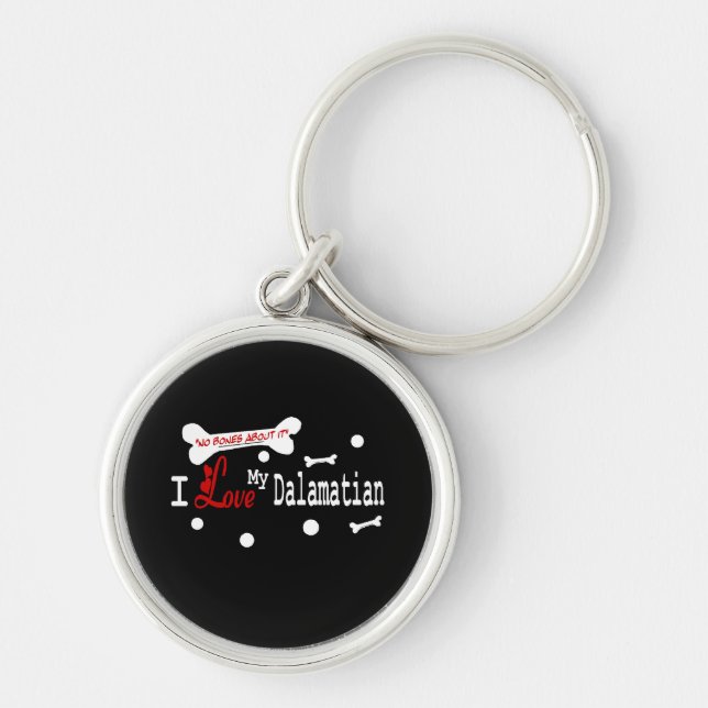 I Love My Dalmatian Keychain (Front)