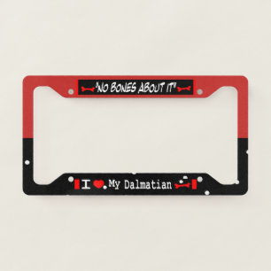 I Love My Dalmatian License Plate Frame