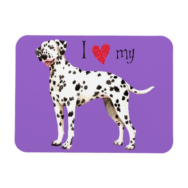 I Love my Dalmatian Magnet (Horizontal)