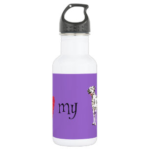 I Love my Dalmatian Stainless Steel Water Bottle