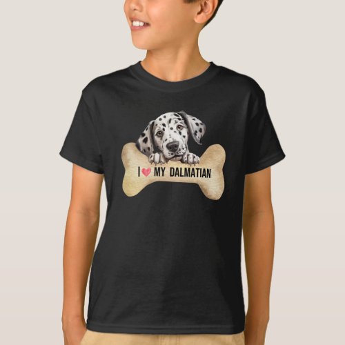 I Love My Dalmatian  T_Shirt