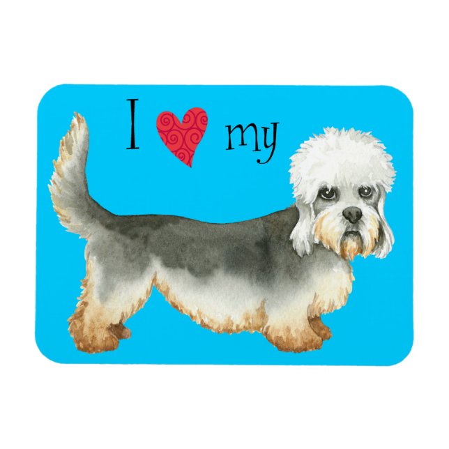 I Love my Dandie Dinmont Terrier Magnet (Horizontal)