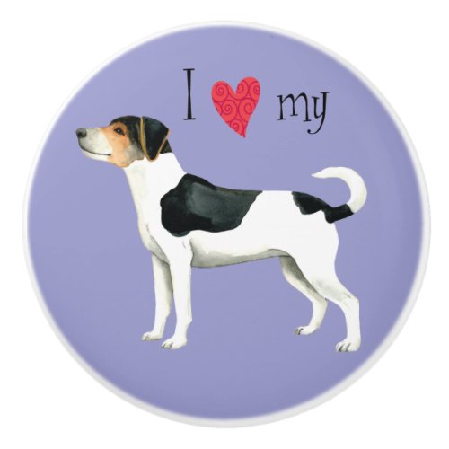 I Love my Danish_Swedish Farmdog Ceramic Knob