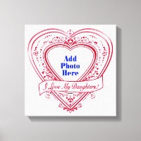 I Love My Daughter! Photo Red Hearts