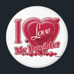 I Love My Daughter red - heart Magnet<br><div class="desc">I Love My Daughter red - heart</div>