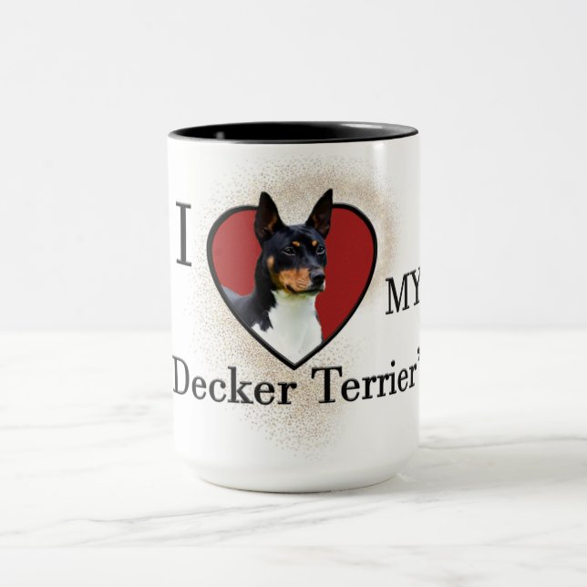 I Love My Decker Terrier Mug (Center)