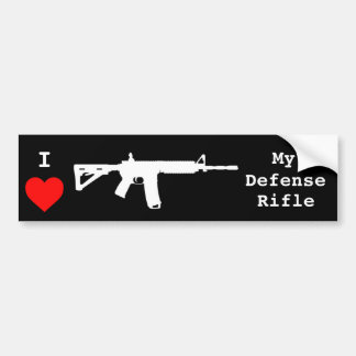 I Love My Defense Rifle Bumper Sticker