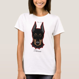 I Love My Doberman Baseball Tee