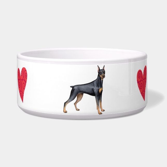 I Love my Doberman Bowl (Right)
