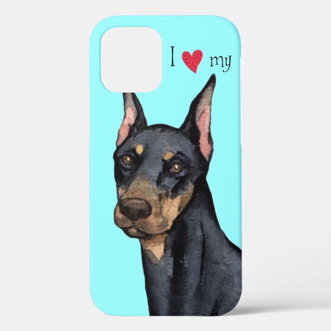 I Love my Doberman Case-Mate iPhone Case (Back)