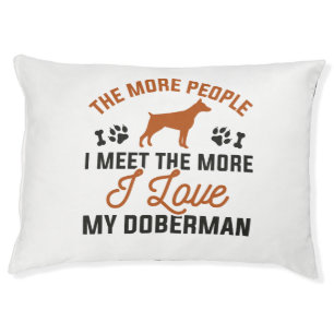 I Love My Doberman Pet Bed