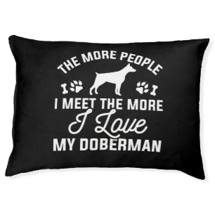 I Love My Doberman Pet Bed
