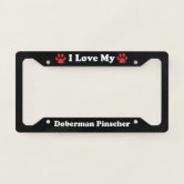 Doberman License Plate Frame Zazzle