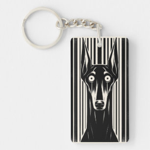 I Love My Doberman Spooky Vintage Gothic Aesthetic Keychain