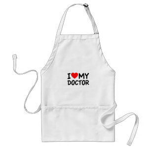 I Love my Doctor Adult Apron