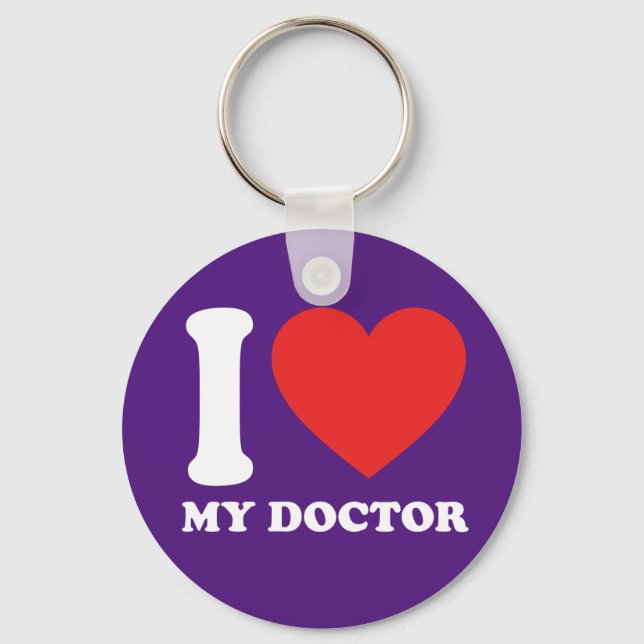 I Love My Doctor Keychain (Front)