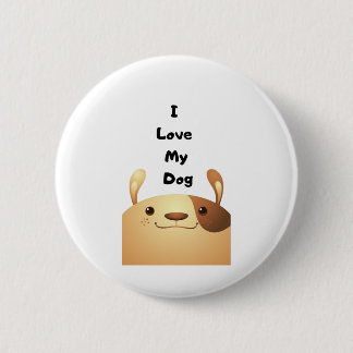 I Love My Dog - b Button