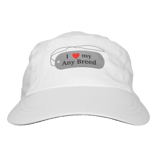 I love my dog breed headsweats hat (Front)