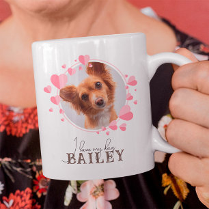I Love My Dog Cat Pet with Custom Photo & Name Mug