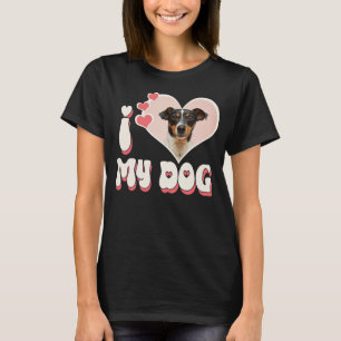 I Love My Dog Custom Black T-Shirt