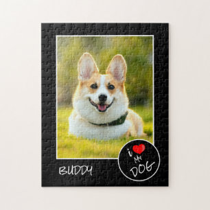I Love My Dog, Custom Photo – Pet Lovers Jigsaw Puzzle