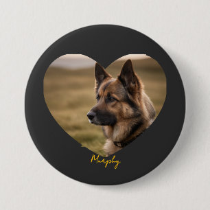 I love my dog customized image and name button