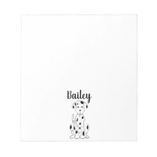 I Love My Dog Cute Personalized Whimsical  Notepad