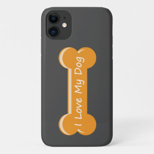 I Love My Dog Dog Bone iPhone 11 Case