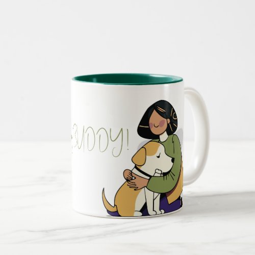 I Love My Dog _ Female Edition 2 Two_Tone Coffee Mug